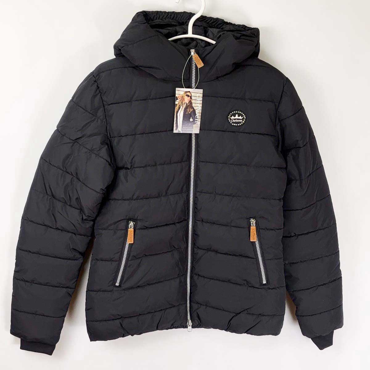 【中古・未使用品】Chriwen クリューベン Beluna ベルナ 2WAYジップ 中綿 ジャケット M ブラック レディース 乗馬 馬術