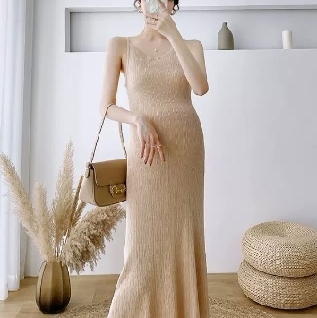 スカート ワンピース セーター ロングスカート ニットスカート ロング ロング丈 袖あり 長袖 襟付き ポロカラー スリム タイト 細身 ナイロン 可愛い かわいい きれいめ シンプル カジュアル