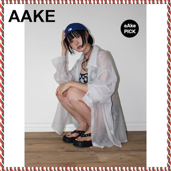 【AAKE】MYSTIC STRIPE SHEER SHIRT