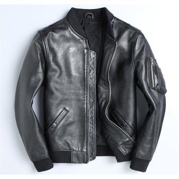 レザージャケット メンズジャケット 本革 ライダース ジャケット 羊革 黒ラム革牛革 シングル ダブル ショート丈 バイクジャケットブルゾン MA-1 Gジャン