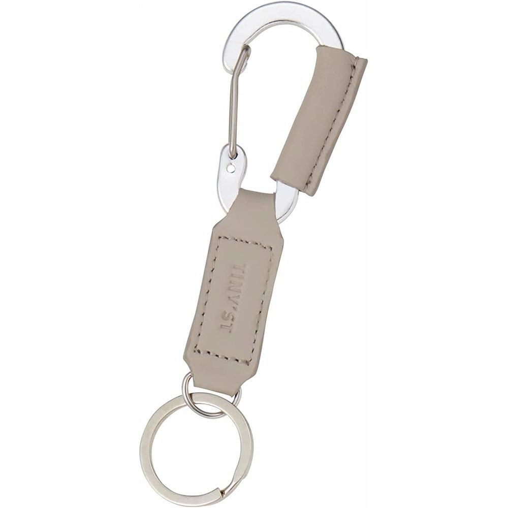 （まとめ買い）タイニスト カラビナ付キーホルダー ベージュ NK1079J [x3]