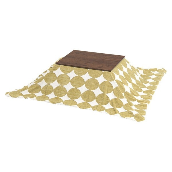 アルテナ7560 + スノウ7560SGR こたつ + うす掛け布団 2点セット ダークブラウン/グリーン 丸 メーカー直送