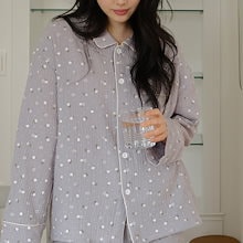 ルームウェア|フラワーセブンデイズ7Daysクリンクルコットン長袖パジャマセット 7color, 2size