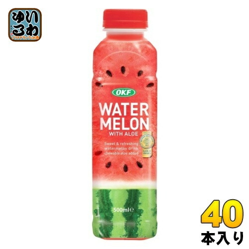 OKF アロエ入りウォーターメロン 500ml ペットボトル 40本 (20本入×2 まとめ買い)