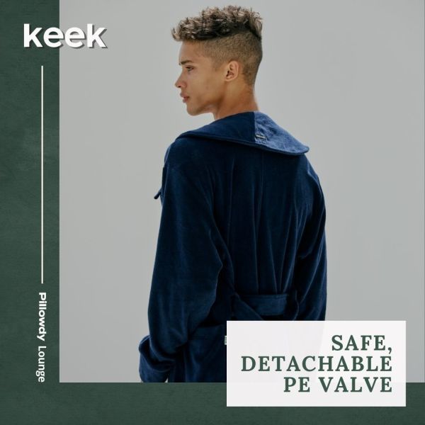 KEEK Pillowdy Lounge Cotton Robe Navy