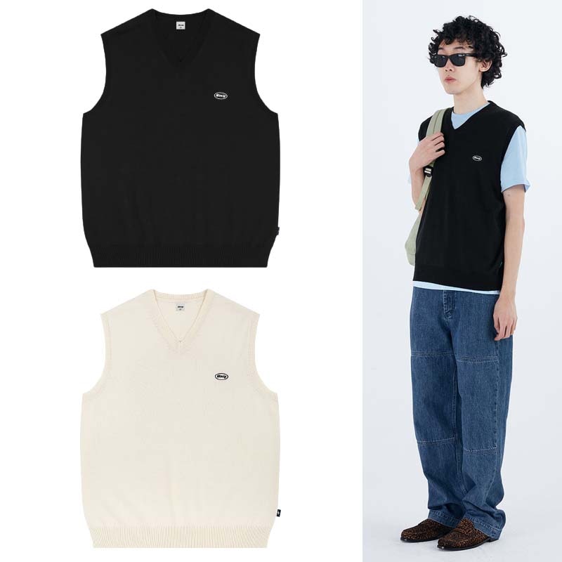 87 [Mmlg] CLUB KNIT VEST MMLGBB1K004 男女兼用