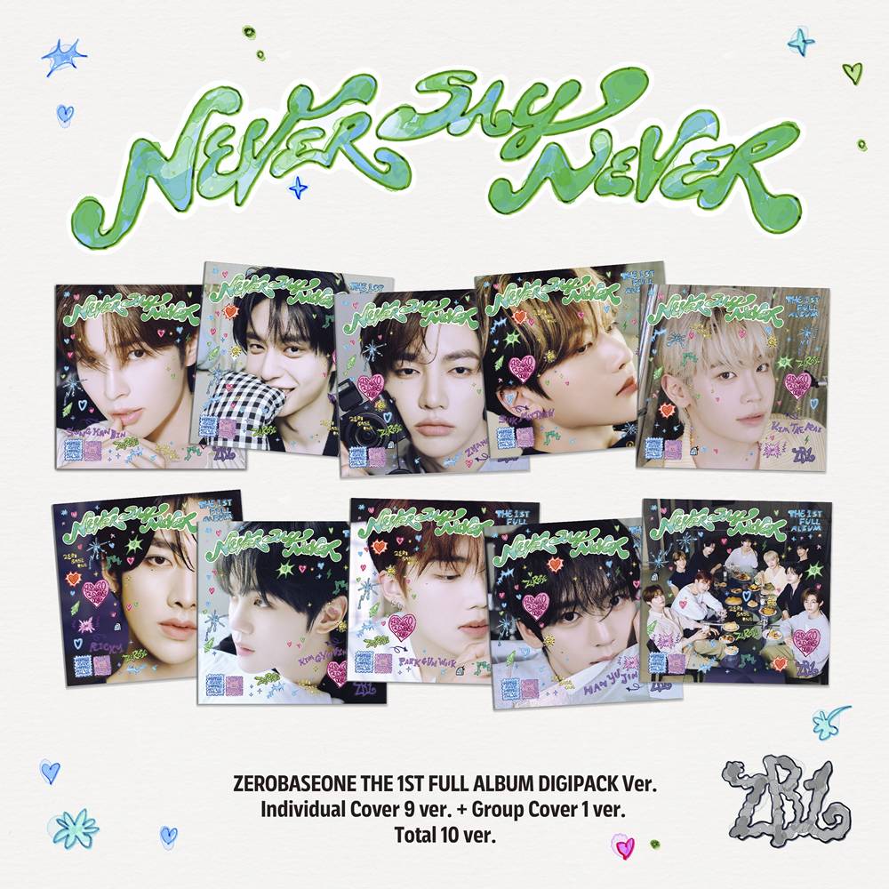 [特典] ZEROBASEONE THE 1ST FULL ALBUM [NEVER SAY NEVER] DIGIPACK Ver. 10種SET APPLEMUSIC