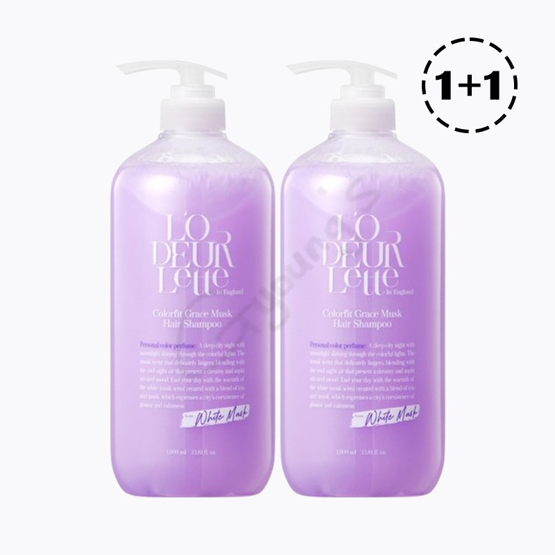 カラーフィット ヘア ビオチン シャンプー ムスクの香り 1L 1+1