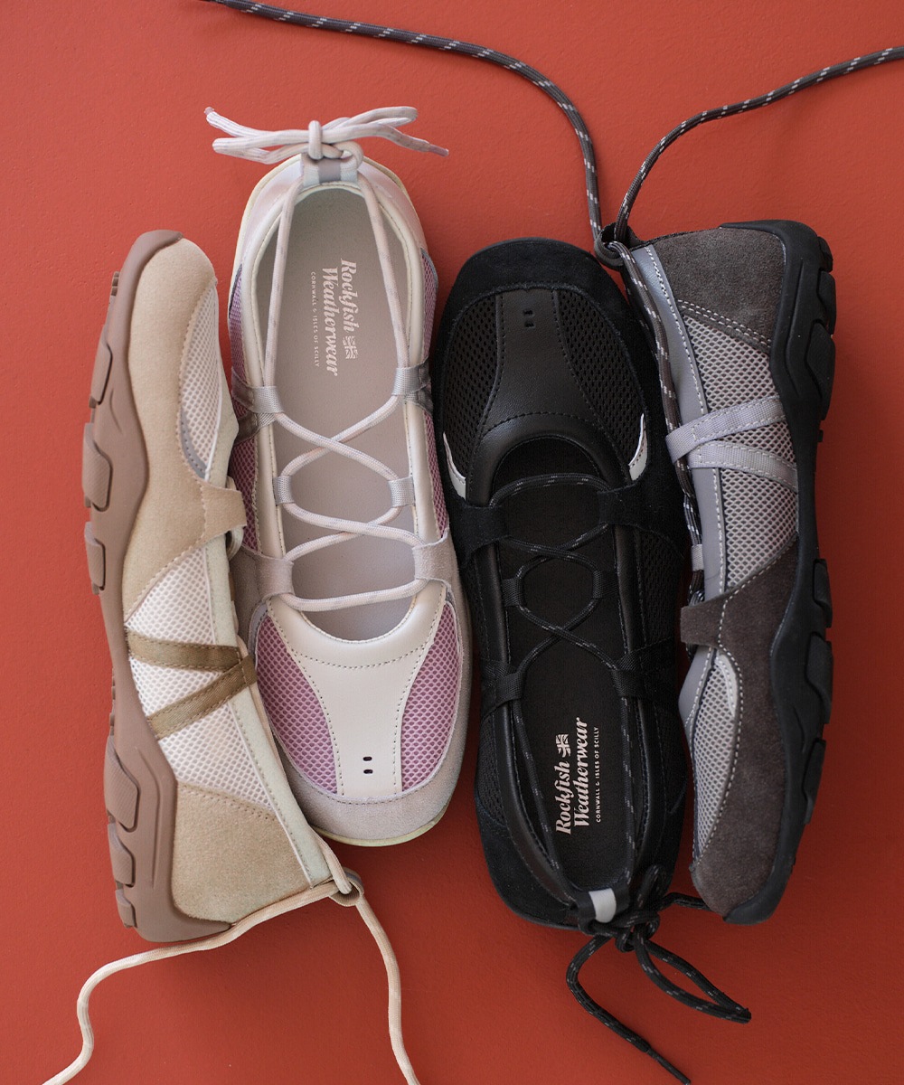 韓国限定 韓国人気トレンド NICOLE WEAVING レースアップスニーカーシューズ (4カラー) - Black/Grey/Beige/Ash Lavender