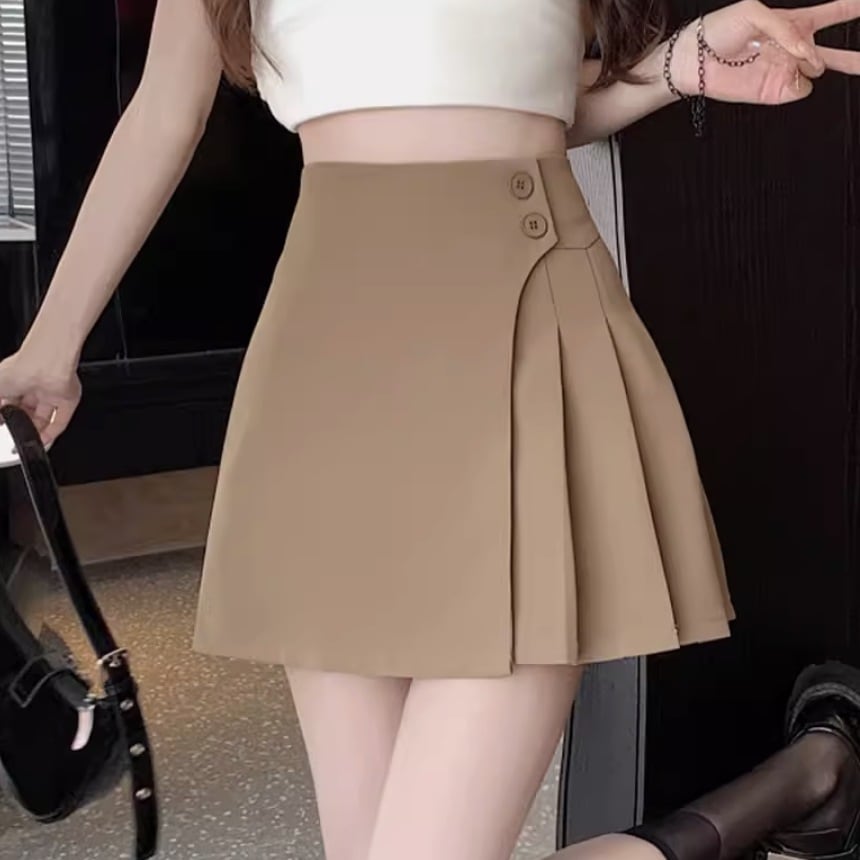 レディース スカート ミニ ハイウエスト 春 夏 かわいい 大人可愛い きれいめ シンプル カジュアル 上品 おしゃれ かっこいい レトロ こなれ感 ラフ ガーリー ルーズ 個性的 クール モード系