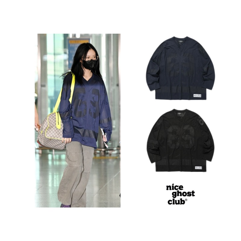 [ニュージーンズ ハニ着用] MESH FOOTBALL JERSEY (NAVY/BLACK) / 韓国アイドル / ユニセックス