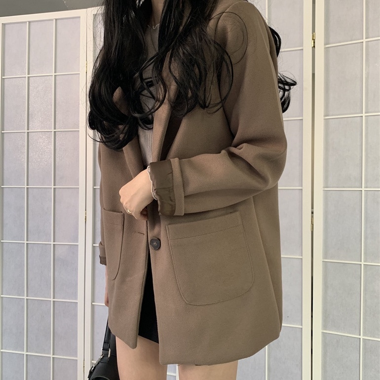 アウター コート ミディアム丈 長袖 Vネック 襟付き Iライン かわいい 大人可愛い 大人 上品