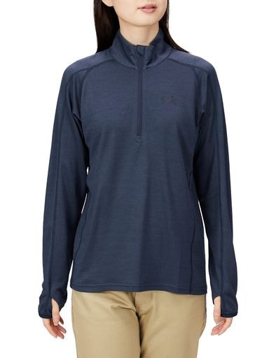 カットソー キャスター ウール ジップ ロングスリーブ CASTOR WOOL II ZIP LS W レディース SAPHIR M