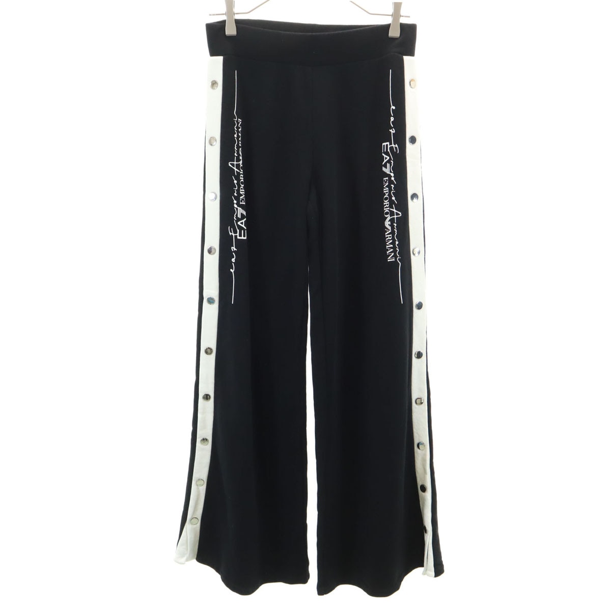 ワイドパンツ S ブラック スウェット レディース 古着