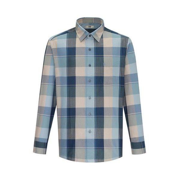 綿混紡ビッグチェックカジュアルシャツレギュラーフィット__DKA2SHCL444B1