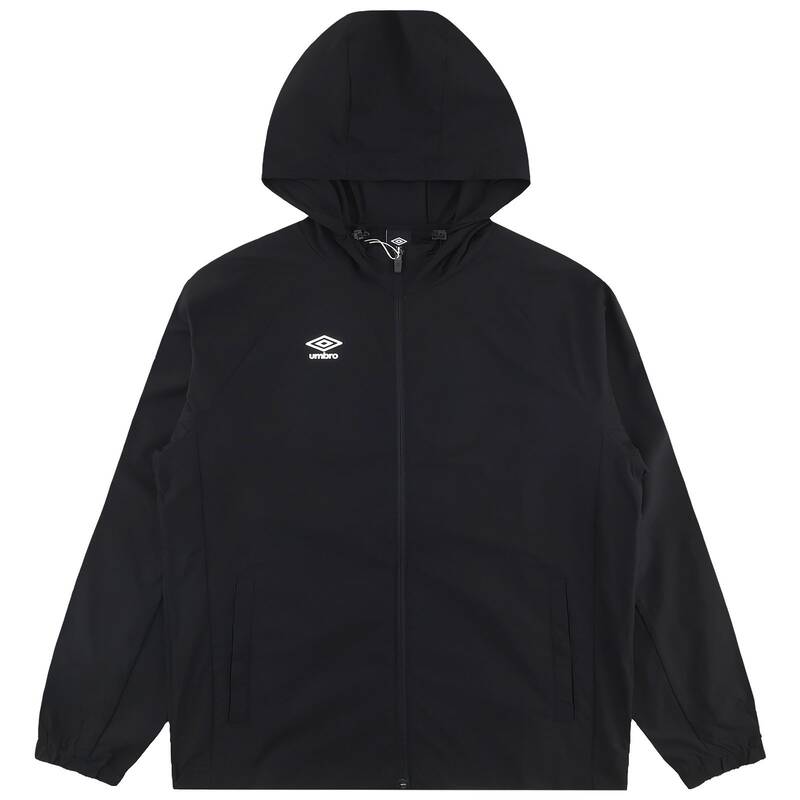アンブロ オールラウンド 軽量ストレッチ フード付きウィンドブレーカー UR124SJK31BLK
