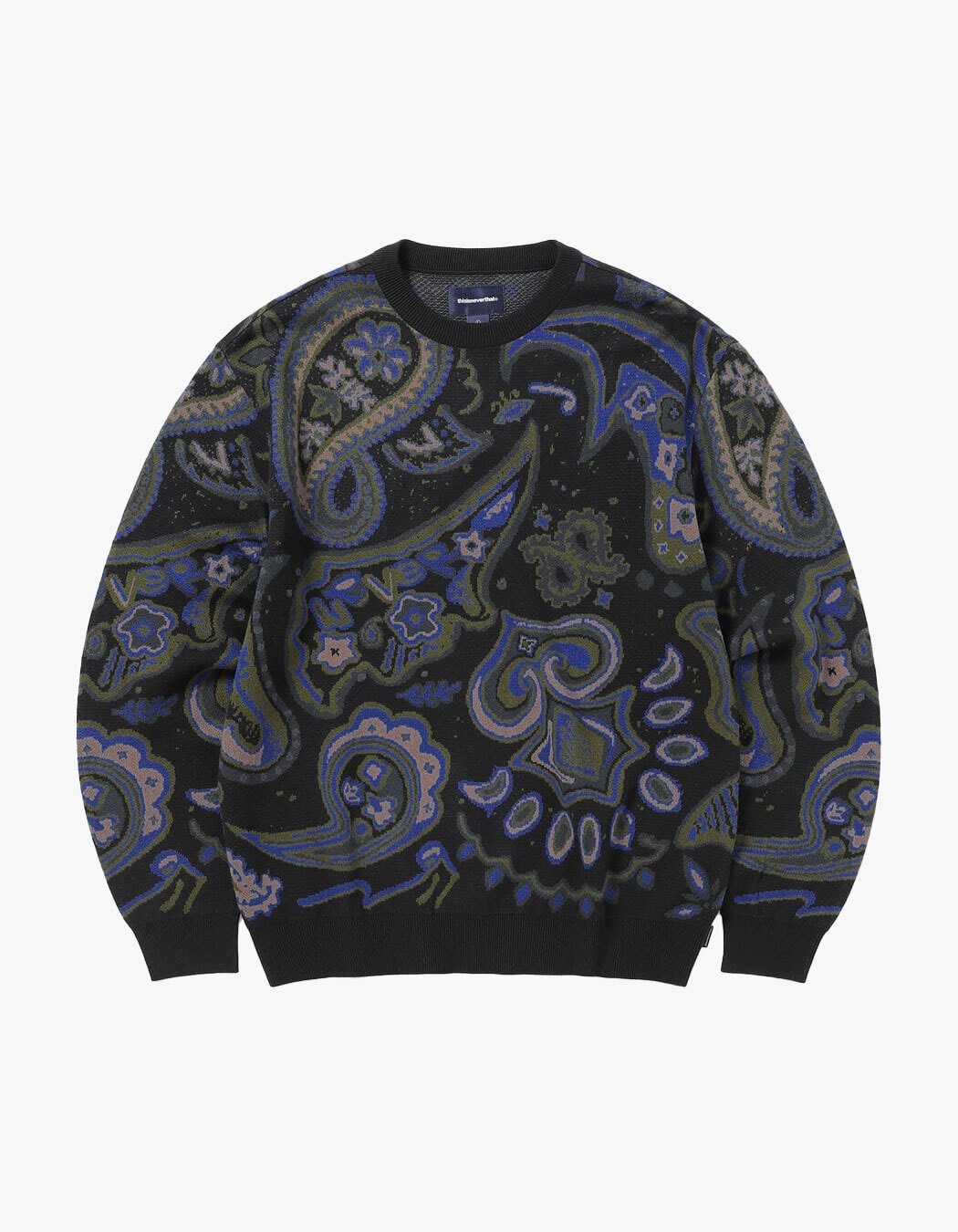 【THISISNEVERTHAT】 PAISLEY JACQUARD KNIT SWEATER : BLACK 21,750円