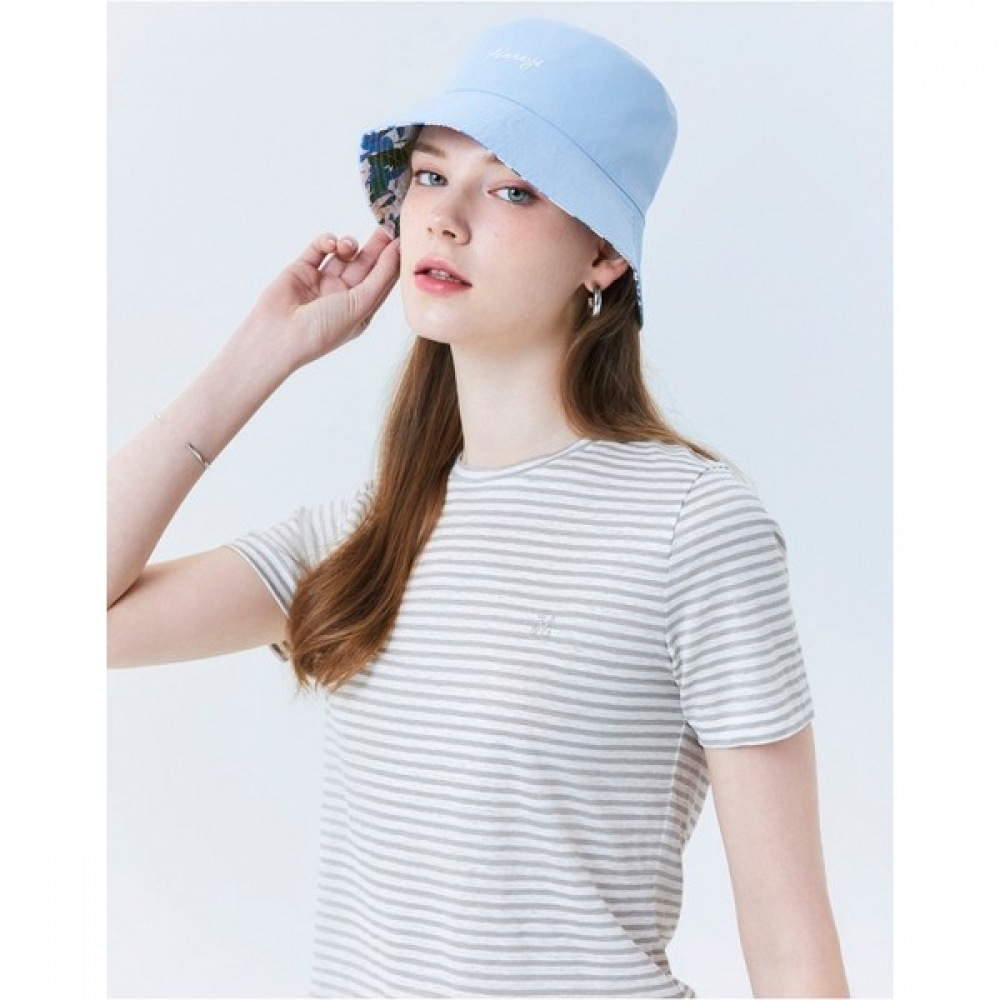 (ヘッジズレディース) 24SS ライトブルーナイロンリバーシブルバケットハット HSHE4B301B1