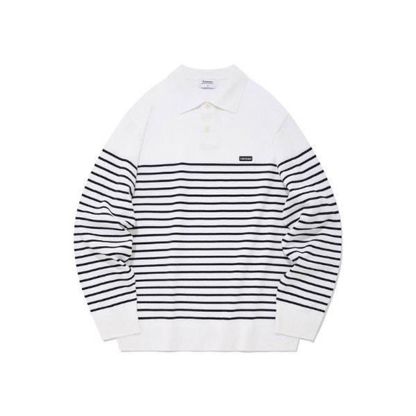 長袖Tシャツ CQK CO2301KT02-WH ベーシックカラーニット ホワイト