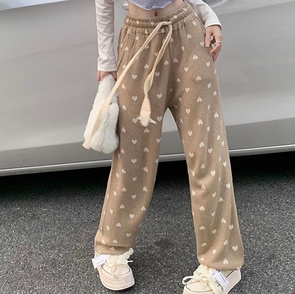 レディース パンツ ボトムス 部屋着 寝巻き ストレートパンツ ロングパンツ フェミニン ハイウエスト ドロスト かわいい 大人可愛い シンプル カジュアル おしゃれ ガーリー ルーズ モダン 抜け感