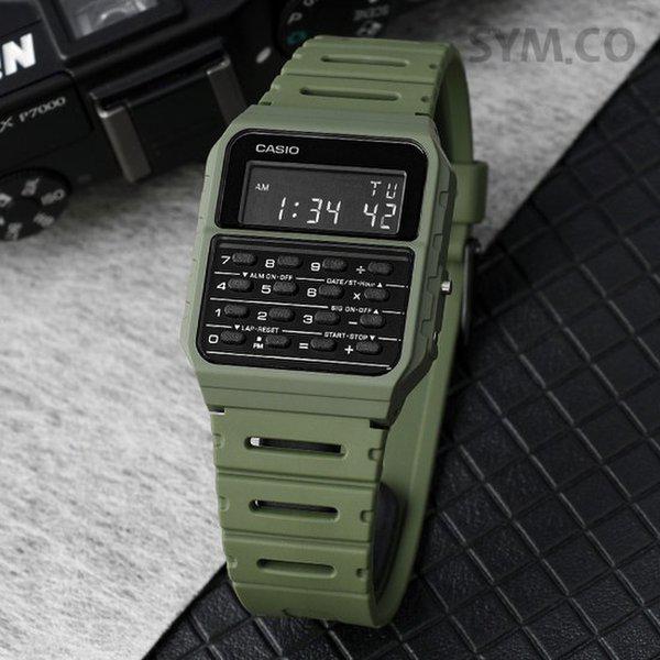 CA-53WF-3B データバンク レトロ デジタル計算機 男女共用 ウレタン 時計 d