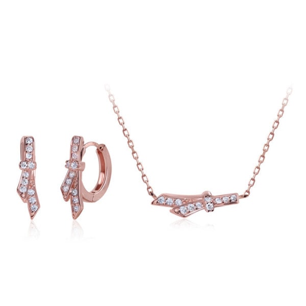 ルーブルパリ 14K エレガンテ 結び イヤリング/ネックレス SET SET0305