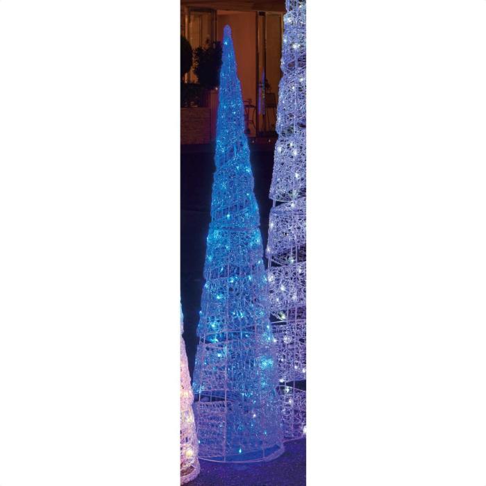 エントリーでポイント5倍！11月4日20:0011月11日1:59LEDスパイラルツリー H150cm クリスマスイルミネーション [屋外使用可] ブルー 1台 イルミネーション ライト イルミネーシ