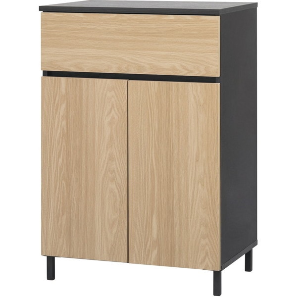 KCBL-590Hナチュラル/ブラック [キッチンキャビネット] メーカー直送