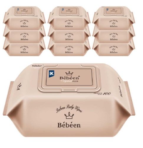 ベベアン オリジナル プラス ベビーウェットティッシュ キャップ型 100枚の 10パック/ 韓国直送
