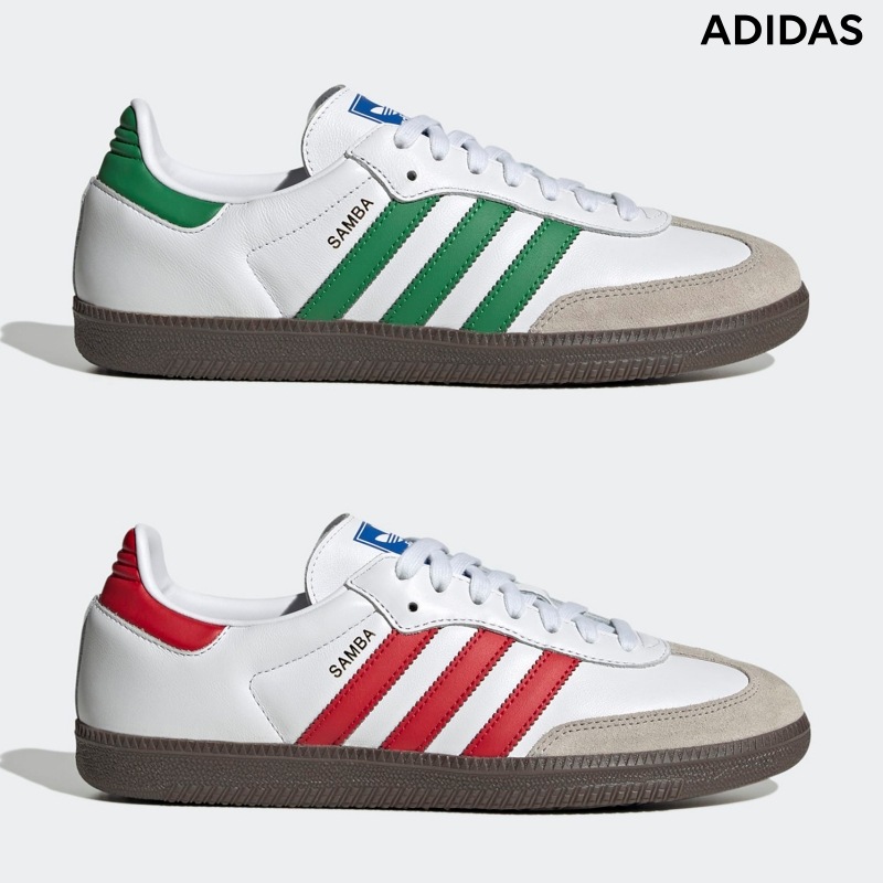 [ADIDAS] アディダス スニーカー サンバ Samba OG ホワイト グリーン レッド 2色
