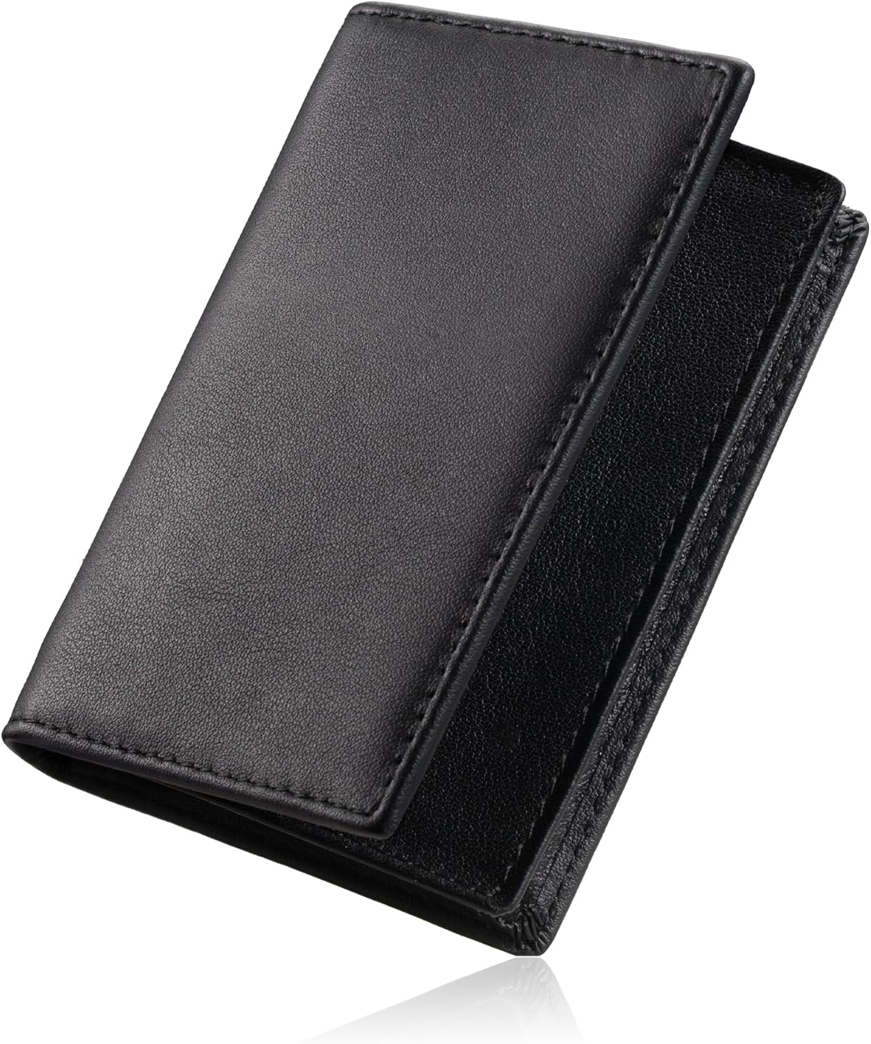 牛革製 薄型コンパクト名刺入れ 大容量で取り出しやすい仕様