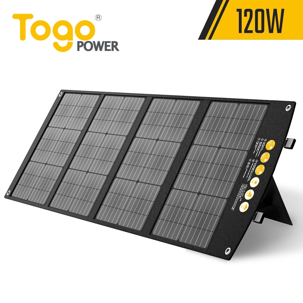 【正規代理店】TogoPower ADVANCE 120W ソーラーパネル 折り畳み式 太陽光パネル 防災安全協会推奨 BBQ 車中泊 イベント 防災 災害 非常 緊急 停電 懐中電灯 キャンプ小型