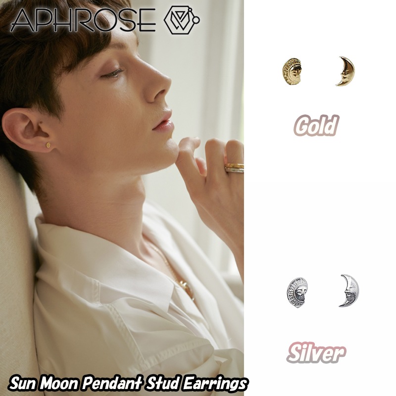 SHINee Key着用Sun Moon 6mm Pendant Stud Earring 正規品