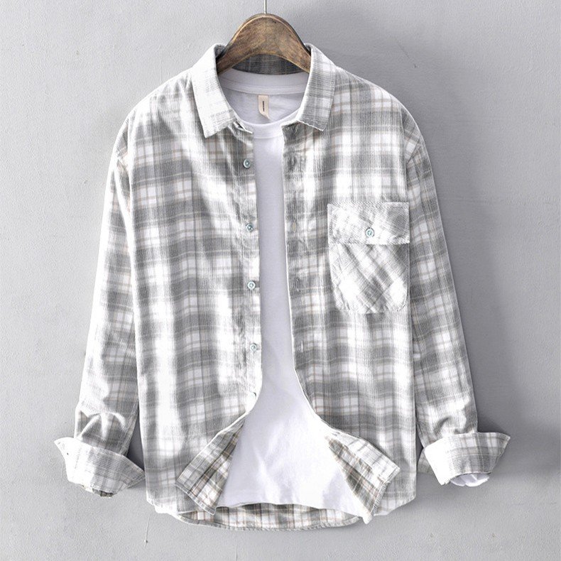 コーデュロイシャツ メンズ 長袖 チェック柄 コール天 アメカジ 秋物 羽織り カジュアル