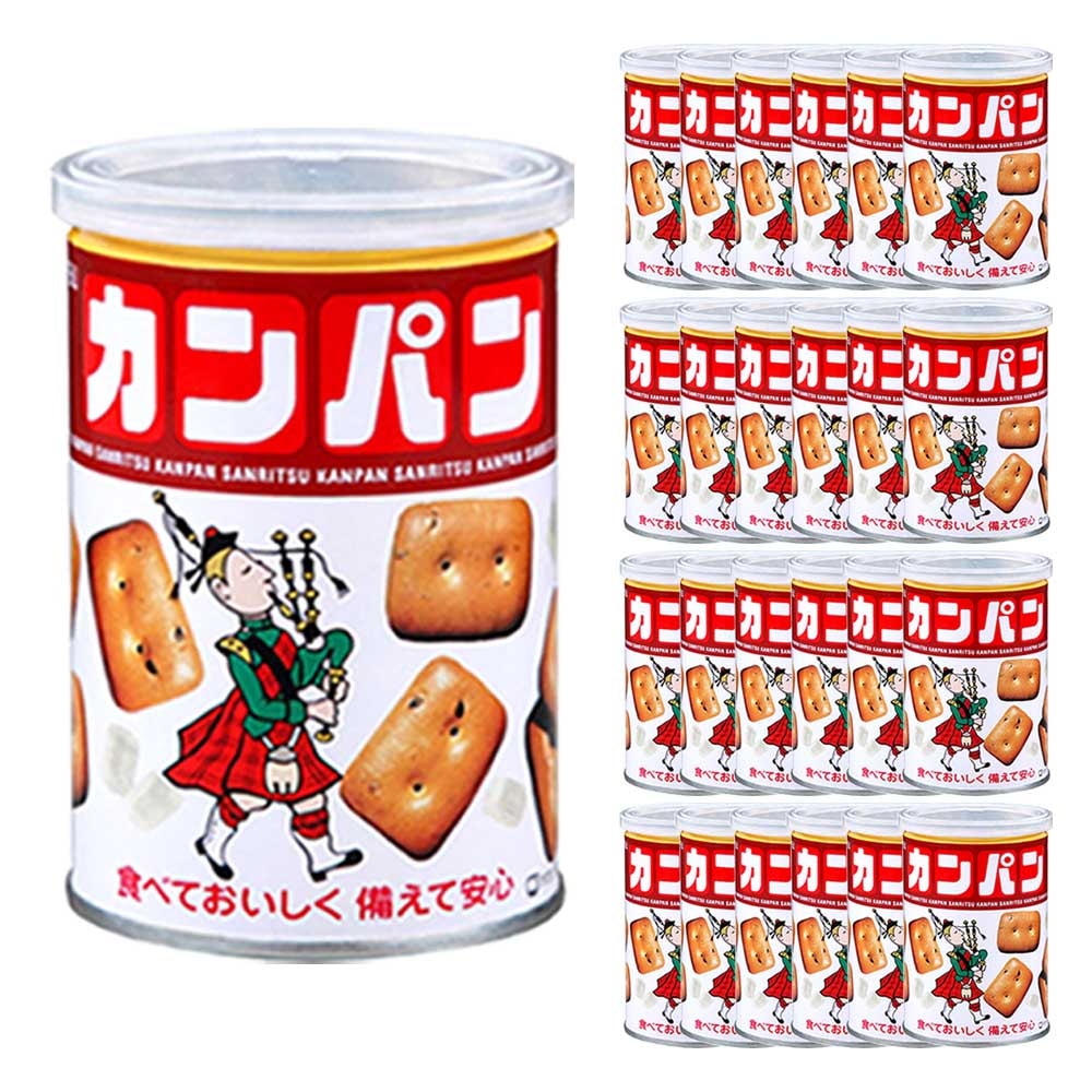 三立製菓 カンパン 缶入り 100g 24缶 入り 氷砂糖入り 三立 サンリツ SANRITSU かんぱん 乾パン 非常食 保存食 防災グッズ 防災用品 備蓄食 缶入り 防災グッズ 防災 食品