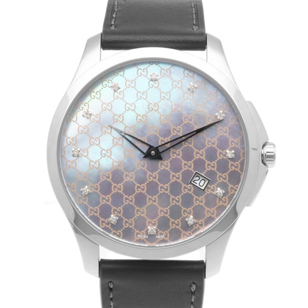 グッチ Gタイムレス 腕時計 ステンレススチール 126.3 クオーツ 1年保証 GUCCI 中古 美品
