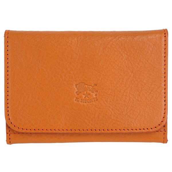 IL BISONTE イルビゾンテ CARD CASE 二つ折り 名刺入れ　カードケース　メンズ　レディース　ユニセックス/SCC121 PV0005 CA101B/Caramel