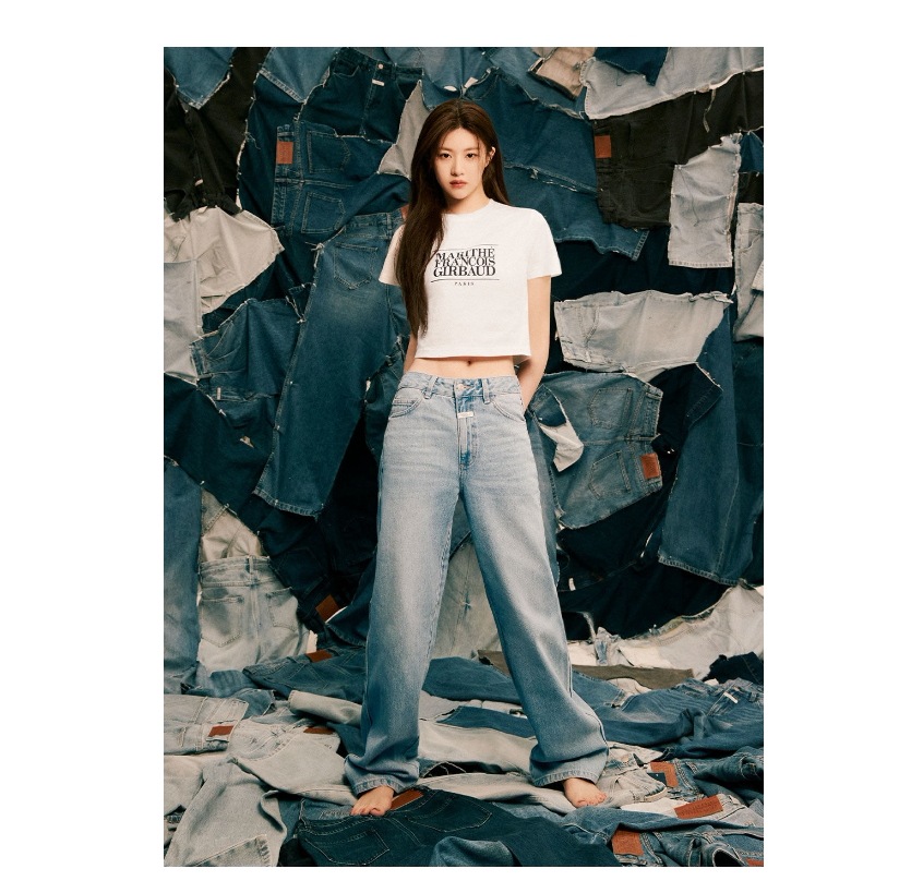 【MARITHEFRANCOISGIRBAUD】 W HIGH STRAIGHT DENIM PANTS : LIGHT BLUE