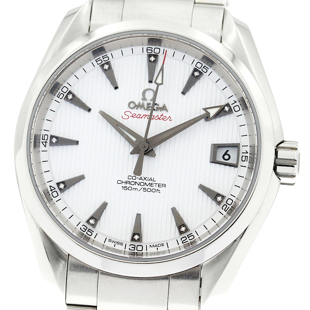 オメガ OMEGA 231.10.39.21.54.001 シーマスター アクアテラ 11Pダイヤ 自動巻き メンズ 良品 _877711【中古】