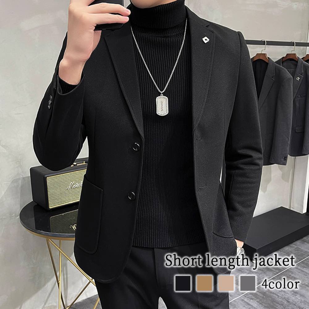 テーラードジャケット メンズ ショート丈ジャケット テーラードジャケット おしゃれ 秋 中綿 冬 チェック 30代 ブルゾン カジュアル ステンカラー 厚手 ブランド ジャケット 40代 白 Tシャツ