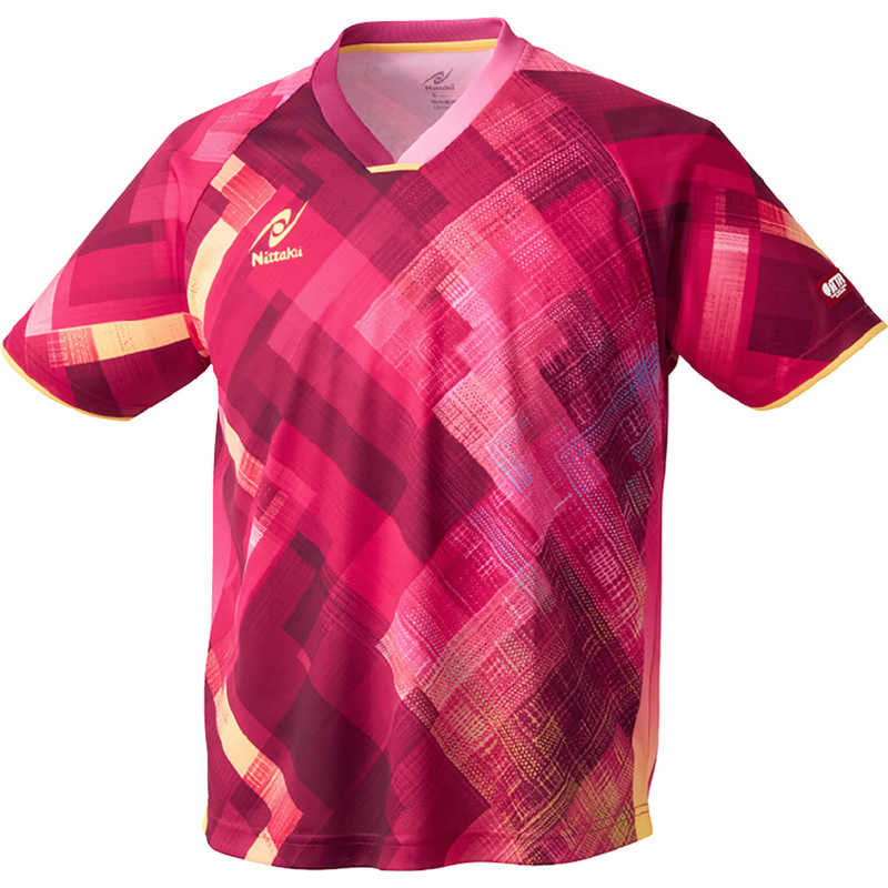 ニッタク　卓球用品 エクラインシャツ [男女兼用 /Sサイズ] ロゼ (返品交換不可)　NW-2219