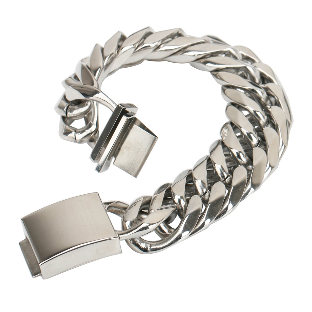 ステンレス ダブル喜平ブレス [b107-silver-21mm]