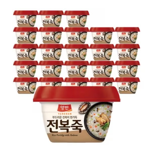 両班アワビお粥 285g×24個セット／韓国お粥／お湯で簡単調理できるインスタント食品