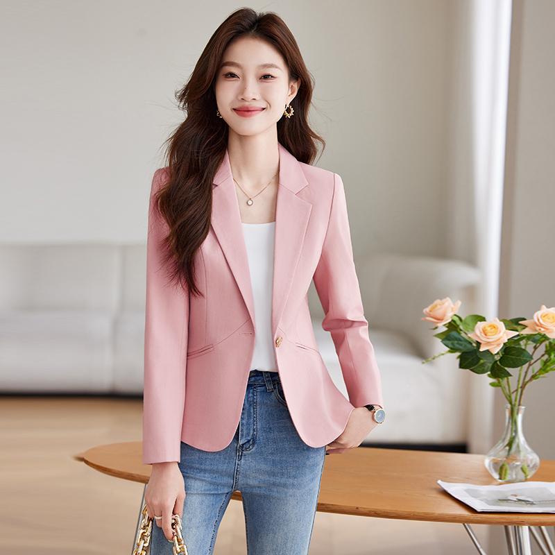 入学式 ママ ジャケット レディース スーツジャケット 春秋 ファッション スリム ハイエンド ショート トップス おしゃれ カジュアル ビジネス ワーク ウェア フィット