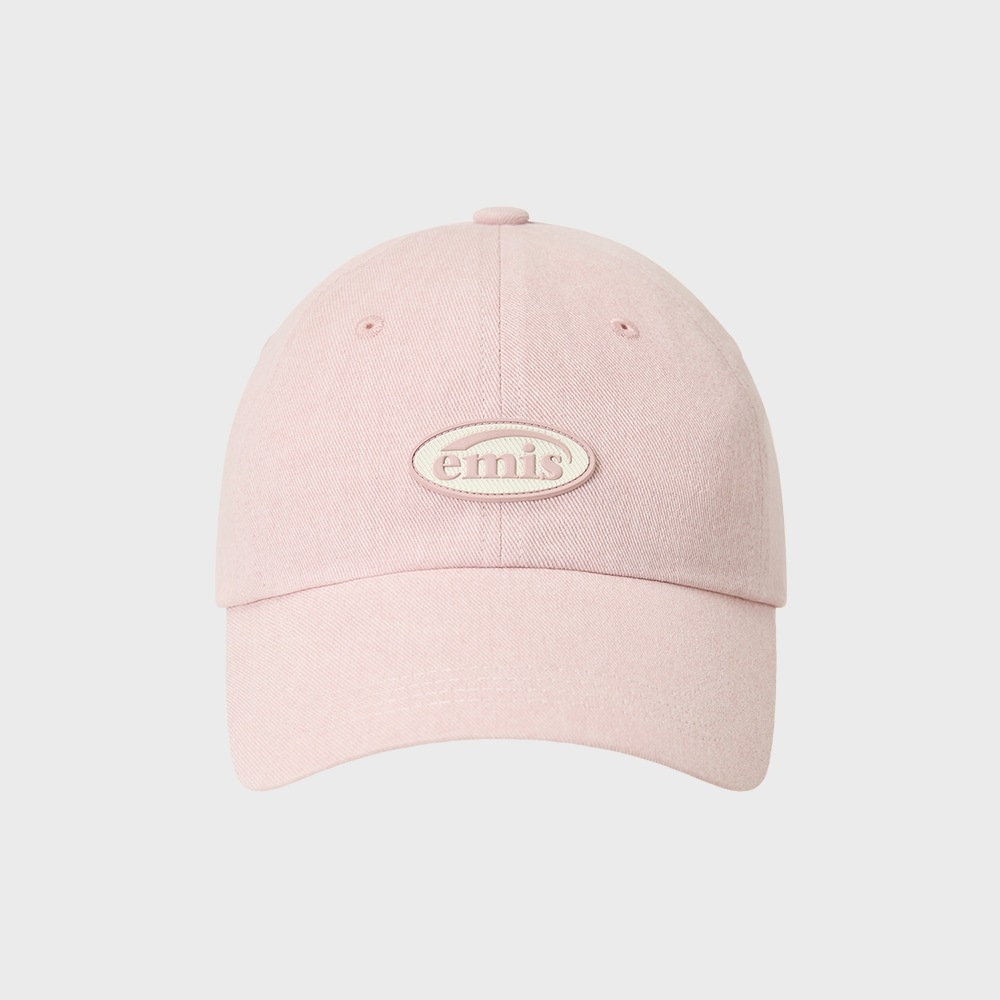 Emise ミニラバーパッチピグメントボールキャップ-ベビーピンク