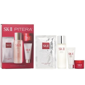 SK II ベストセラー トライアル キット: フェイシャル トリートメント エッセンス 75ml + フェイシャル トリートメント クレンジング 20g + SKINPOWER アドバンスト クリー
