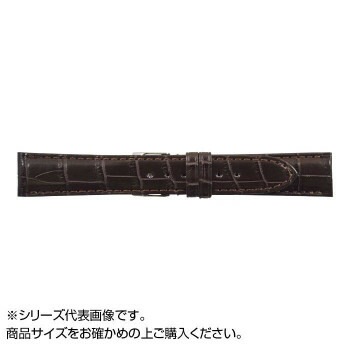 MIMOSA（ミモザ） 時計バンド クロコマット 22mm ブラウン （美錠:銀） WRM-B22