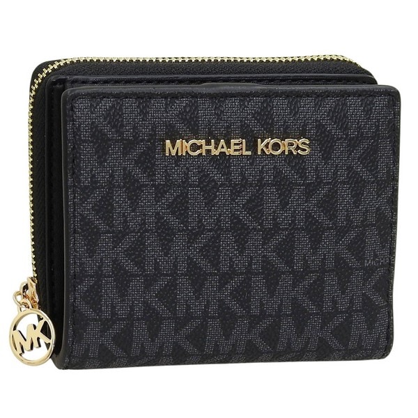 マイケルコース 財布 レディース 二つ折り財布 アウトレット ブラック JET SET TRAVEL MD BF ZA CHRM WLLET 35H3GTVF2B-001 MICHAEL KORS