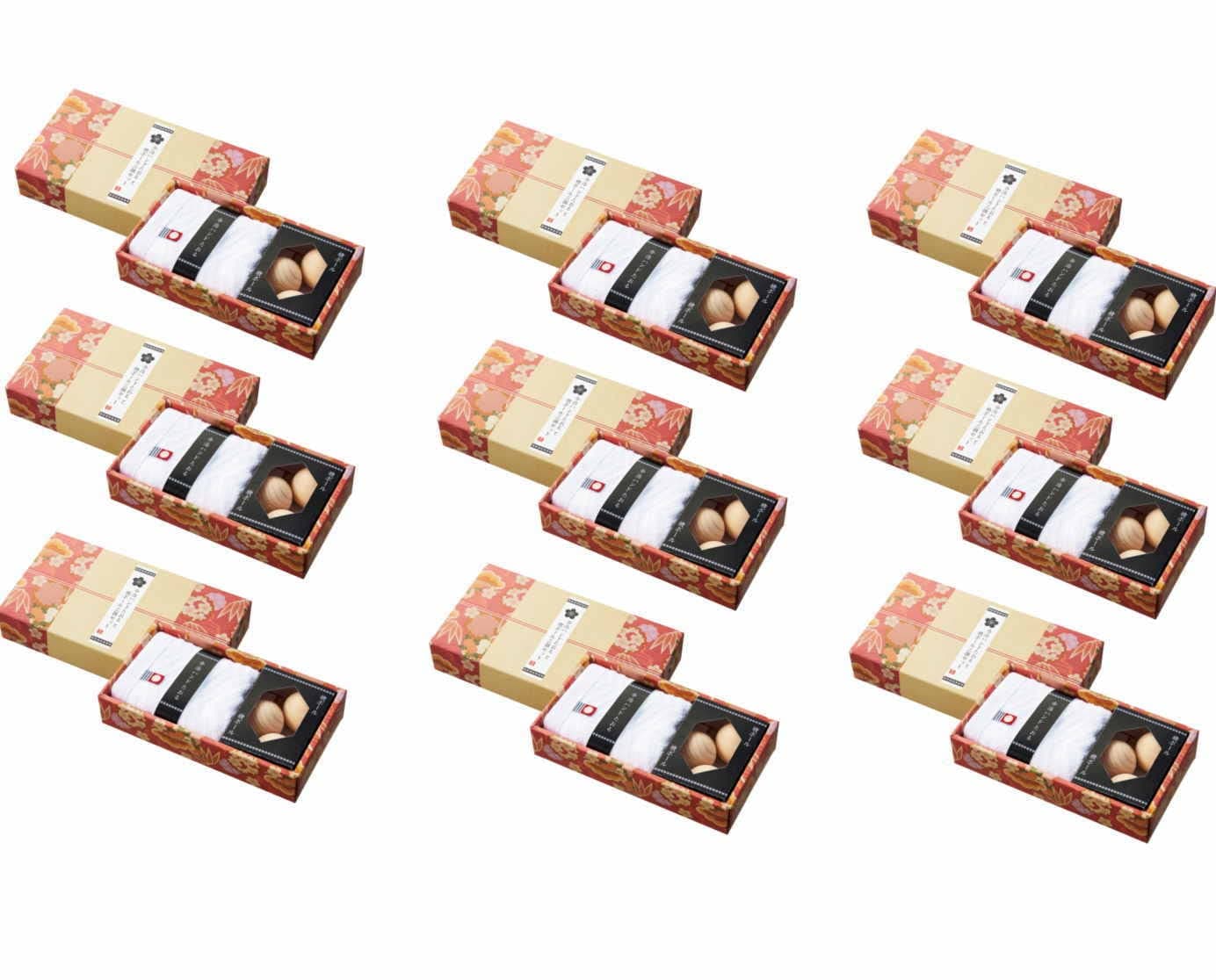 今治タオル＋国産天然ヒノキボール3個セット 粗品 プチギフト プレゼント 記念品 箱入りなのでちょっとした贈り物に 日本製 ThankYouシール付き (9)