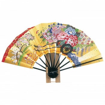 日本製（MADE IN JAPAN） 飾り扇 花 車 （箱/立て付） 5501